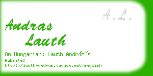 andras lauth business card